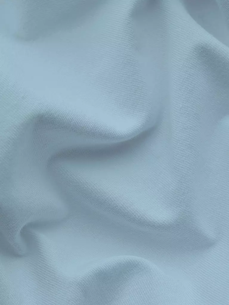 SCHLAFGUT | Sábana Bajera Ajustable de Jersey PURE 90x200cm Azul Claro S | hellblau