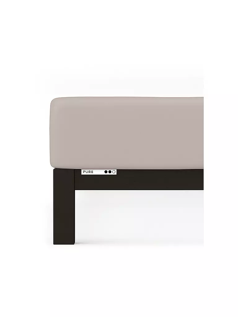 SCHLAFGUT | Sábana bajera ajustable de punto Jersey PURE 90x200cm Arena Mid S | Beige