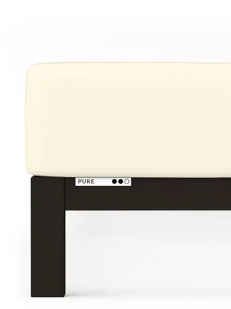 SCHLAFGUT | Sábana bajera ajustable de punto PURE 120x200cm Amarillo Claro M | Amarillo