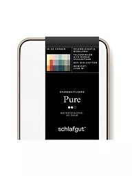 SCHLAFGUT | Sábana bajera ajustable de punto PURE 120x200cm Full White M | Blanco