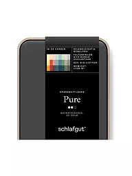 SCHLAFGUT | Sábana bajera ajustable de punto PURE 120x200cm Full White M | Gris