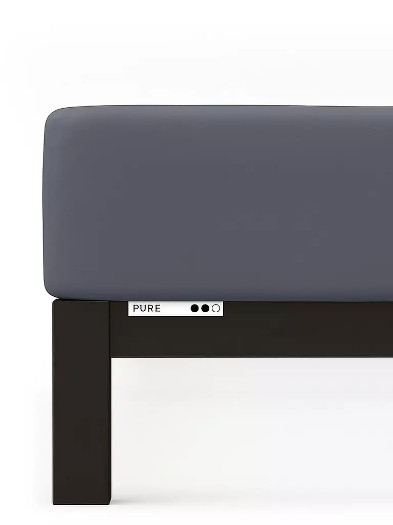 SCHLAFGUT | Sábana bajera ajustable de punto PURE 120x200cm Gris Deep N | 