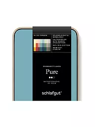SCHLAFGUT | Sábana bajera ajustable de punto PURE 120x200cm Full White M | Menta