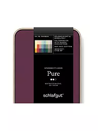 SCHLAFGUT | Sábana bajera ajustable de punto PURE 180x200cm Purple Deep XL | Baya