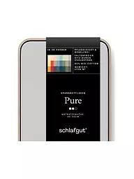 SCHLAFGUT | Sábana Bajera Ajustable de Jersey PURE 90x200cm Azul Claro S | Gris claro