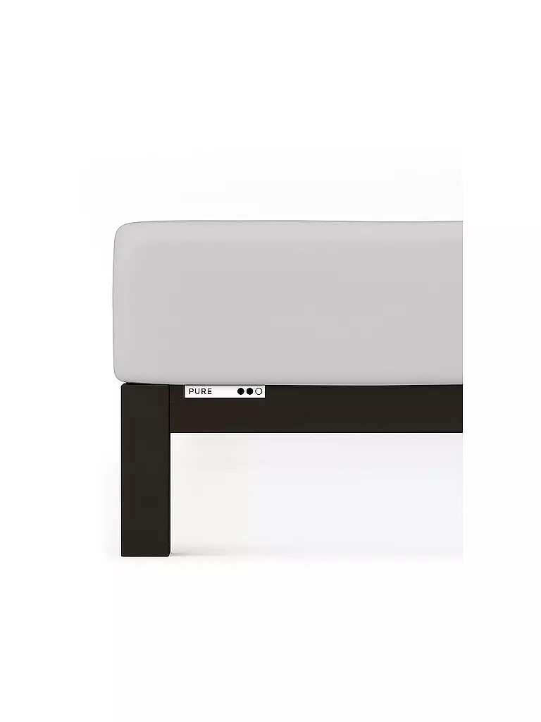 SCHLAFGUT | Sábana bajera ajustable de punto PURE 90x200cm Gris Claro S | Gris claro