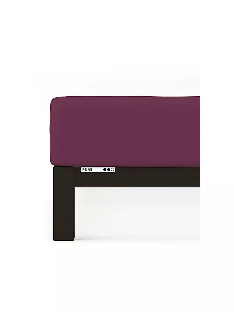 SCHLAFGUT | Sábana bajera ajustable de punto PURE 90x200cm Purple Deep S | Baya