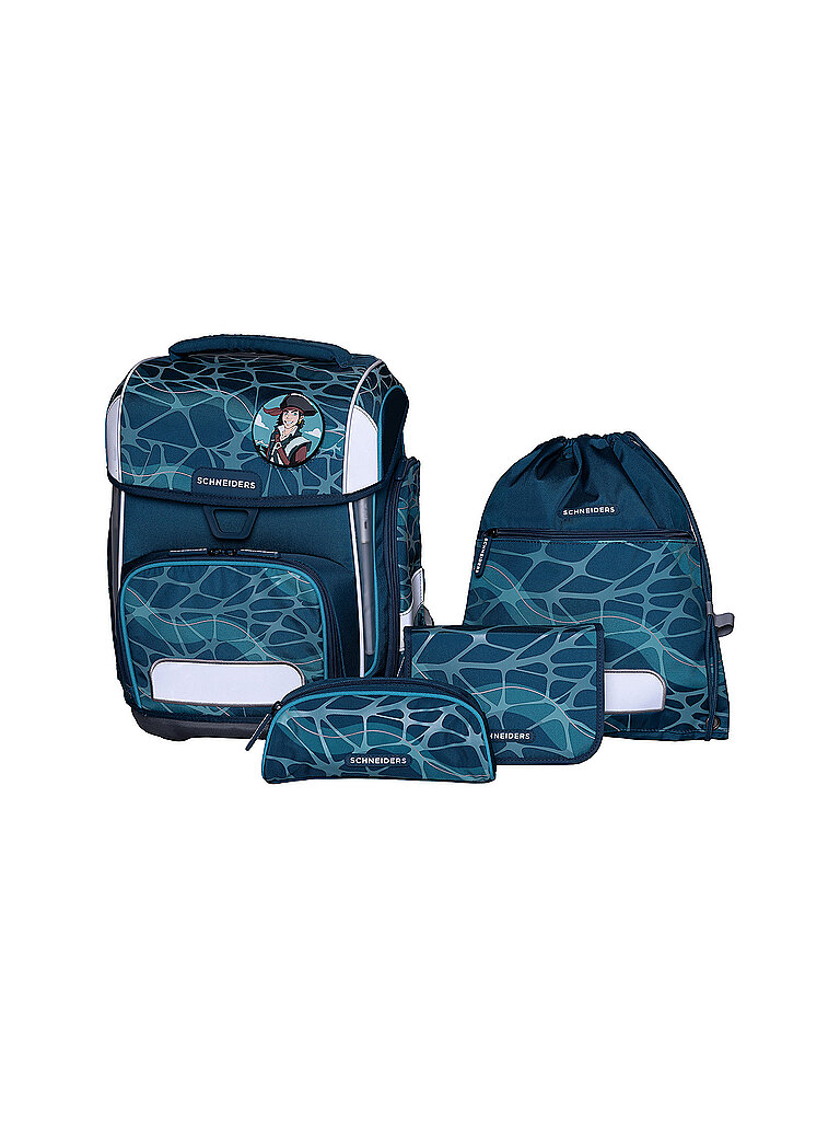 SCHNEIDERS Set de mochila escolar Ergolite 9 piezas Cool Pool