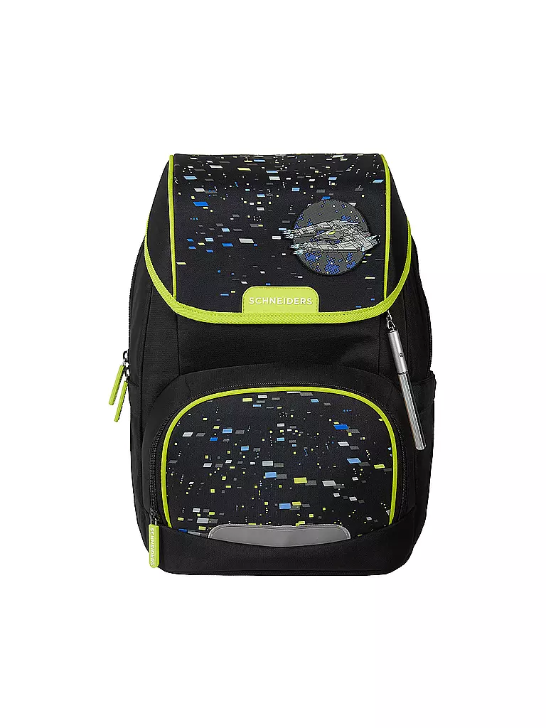 SCHNEIDERS | Set de mochila escolar Ergojet 6 piezas Spaceship | Negro