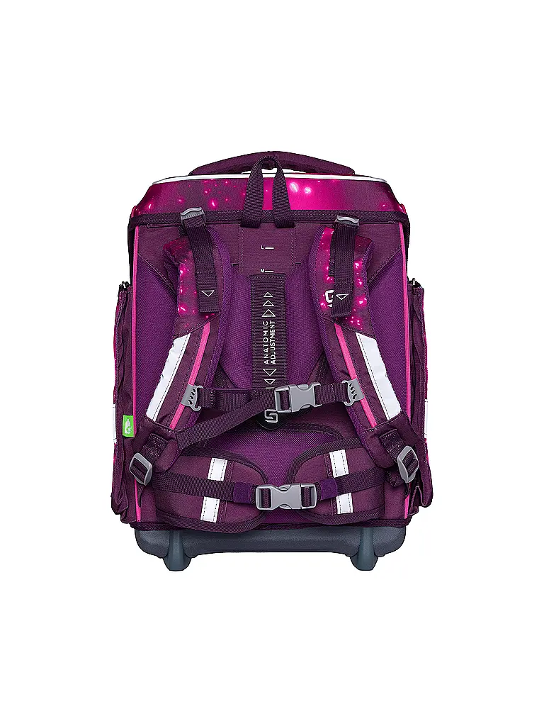 SCHNEIDERS | Set de mochila escolar Ergolite 9 piezas Anna Maria Damm Berry Cosmos | Baya