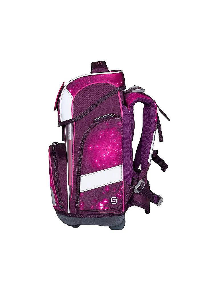 SCHNEIDERS | Set de mochila escolar Ergolite 9 piezas Anna Maria Damm Berry Cosmos | Baya
