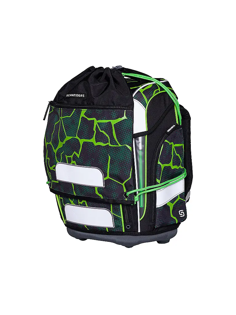 SCHNEIDERS | Set de mochila escolar Ergolite 9 piezas Anna Maria Damm Crash | Negro