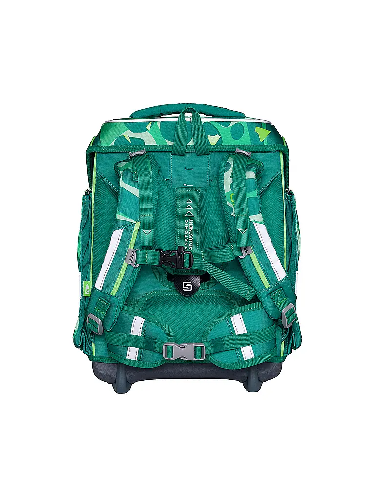 SCHNEIDERS | Set de mochila escolar Ergolite 9 piezas Anna Maria Damm Dino Dance | Verde