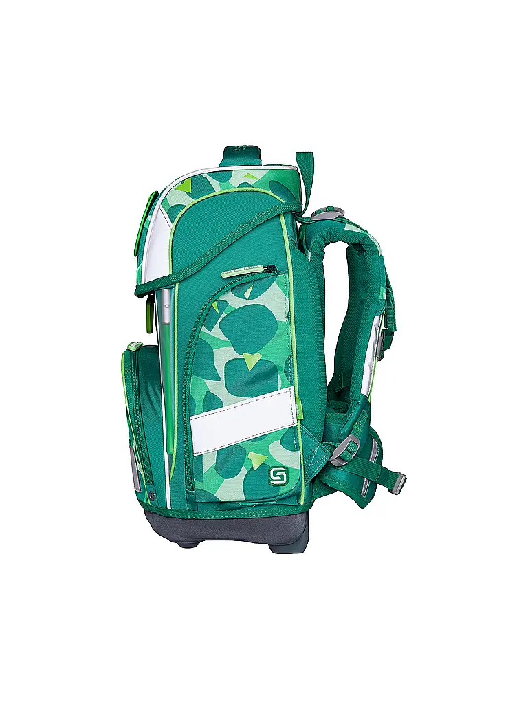SCHNEIDERS | Set de mochila escolar Ergolite 9 piezas Anna Maria Damm Dino Dance | Verde