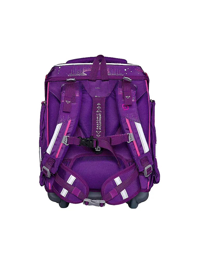 SCHNEIDERS | Set de mochila escolar Ergolite 9 piezas Anna Maria Damm Wavy Dots | Baya