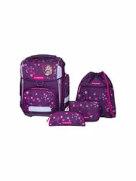 SCHNEIDERS | Set de mochila escolar Ergolite 9 piezas Berry Blossom | Rojo oscuro