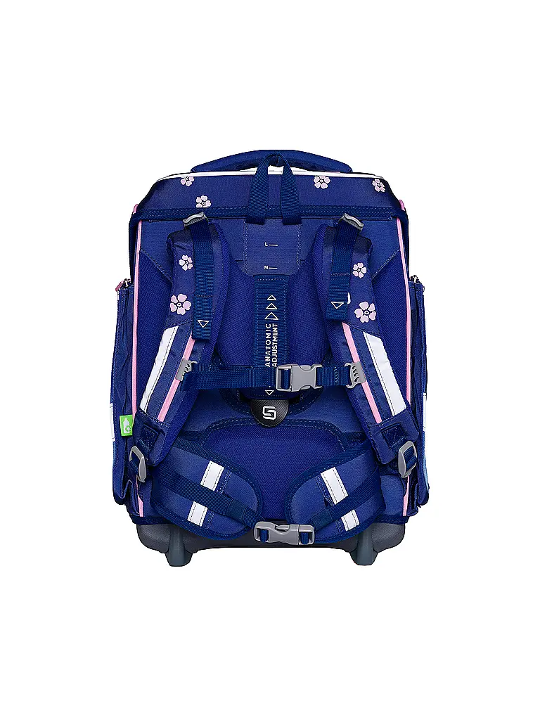 SCHNEIDERS | Set de mochila escolar Ergolite 9 piezas Blue Bloom | Azul