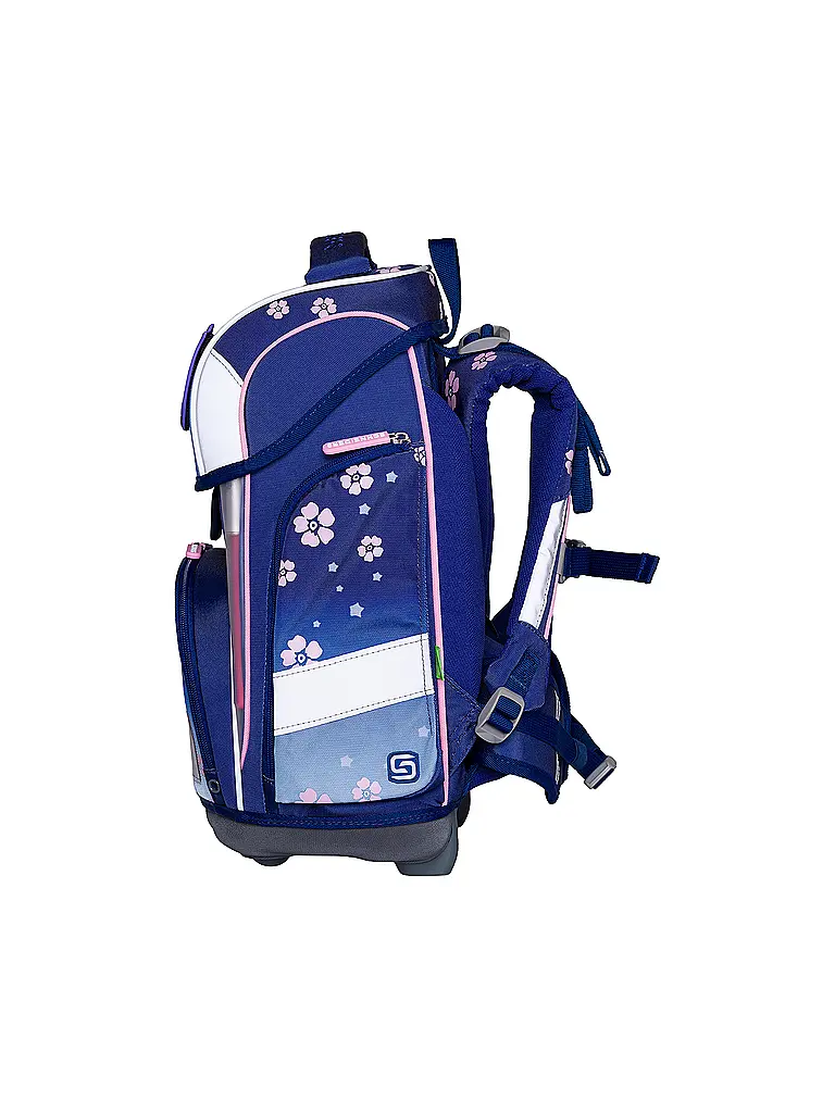 SCHNEIDERS | Set de mochila escolar Ergolite 9 piezas Blue Bloom | Azul