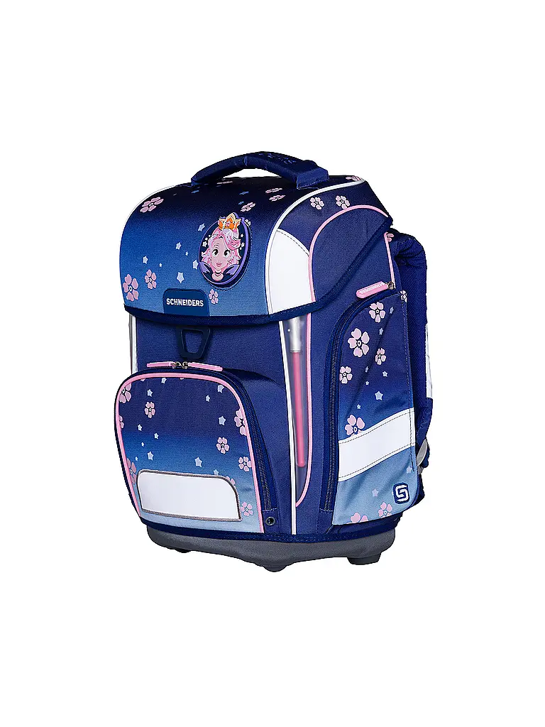 SCHNEIDERS | Set de mochila escolar Ergolite 9 piezas Blue Bloom | Azul