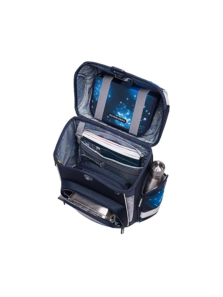 SCHNEIDERS | Set de mochila escolar Ergolite 9 piezas Deep Cosmos | Azul oscuro