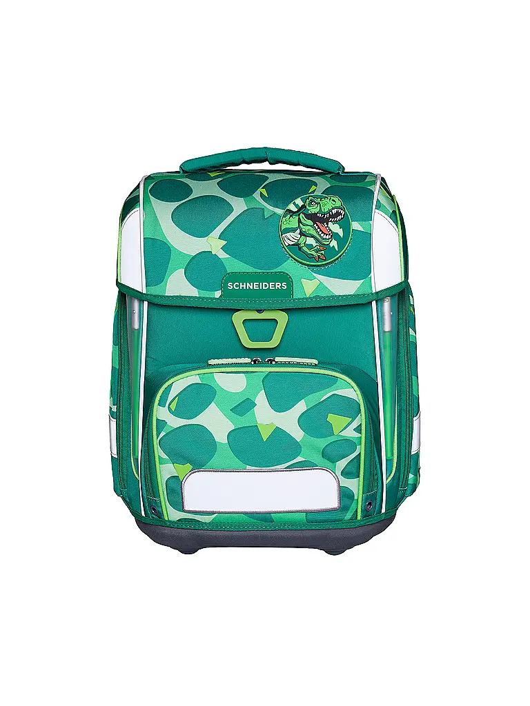 SCHNEIDERS | Set de mochila escolar Ergolite 9 piezas Dino Dance | Verde