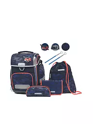 SCHNEIDERS | Set de mochila escolar Ergolite 9 piezas Dusk Force | Azul oscuro