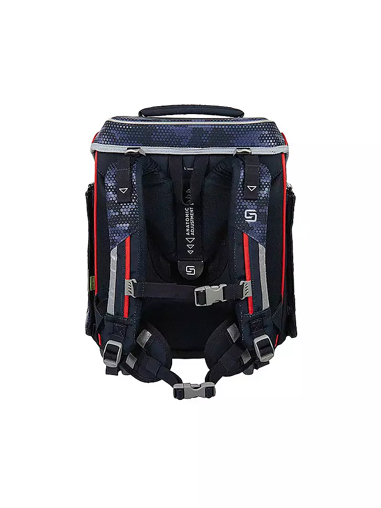 SCHNEIDERS | Set de mochila escolar Ergolite 9 piezas Dusk Force | Azul oscuro