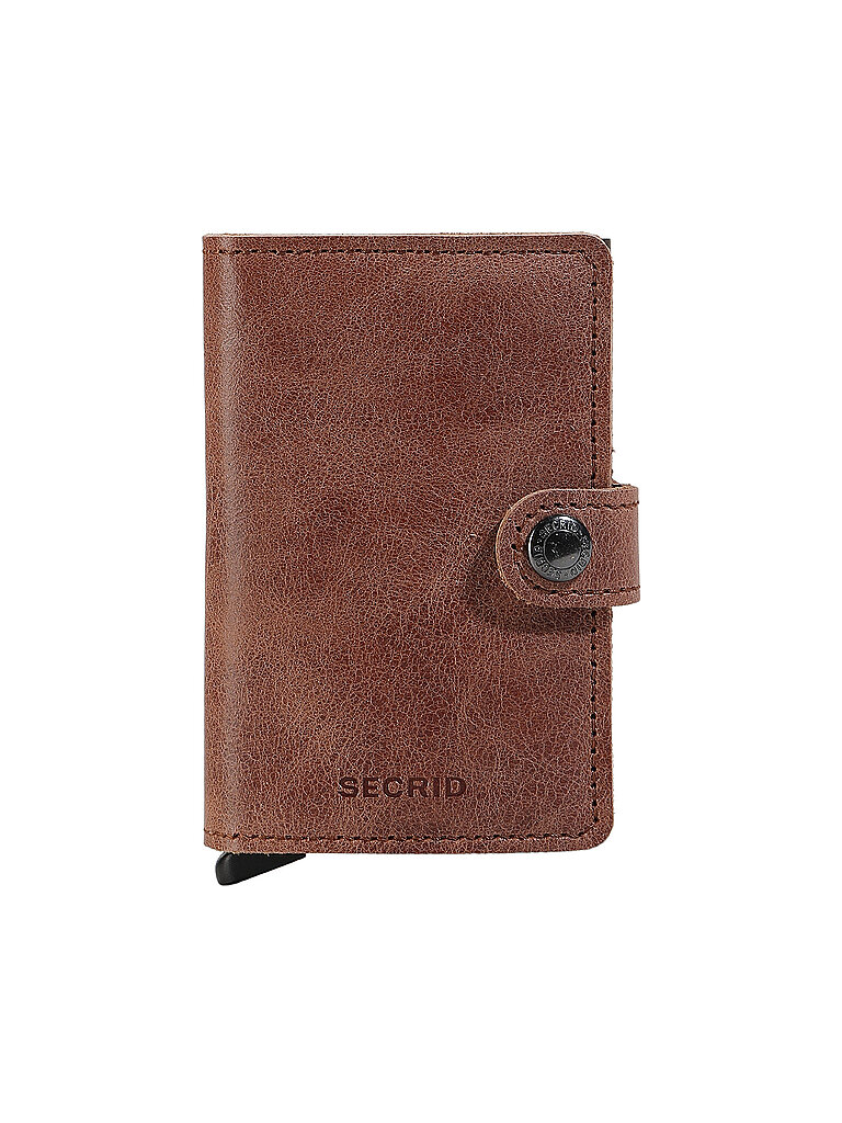 Geldbörse - Miniwallet Vintage cognac-brown camel