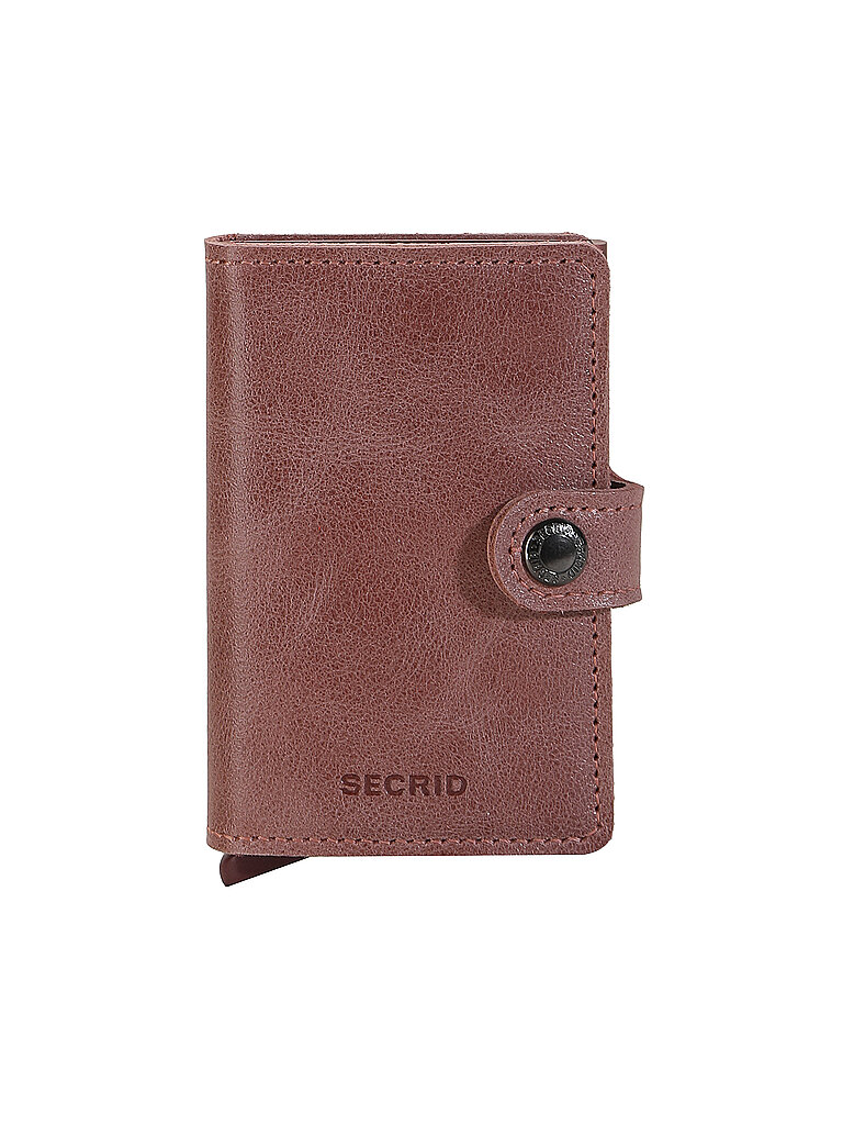Cartera - Miniwallet Vintage malva marrón claro
