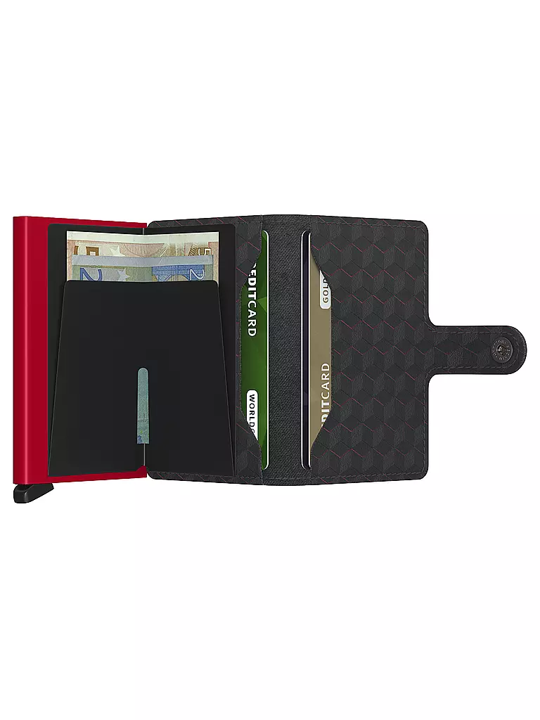 SECRID | Billetera - Miniwallet Optical Mini Black Red | Negro