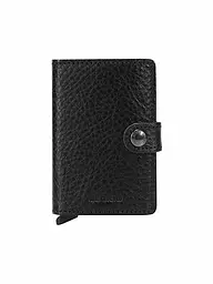 SECRID | Billetera - Miniwallet Vegetable Tanned Mini Navy/Silver | Negro