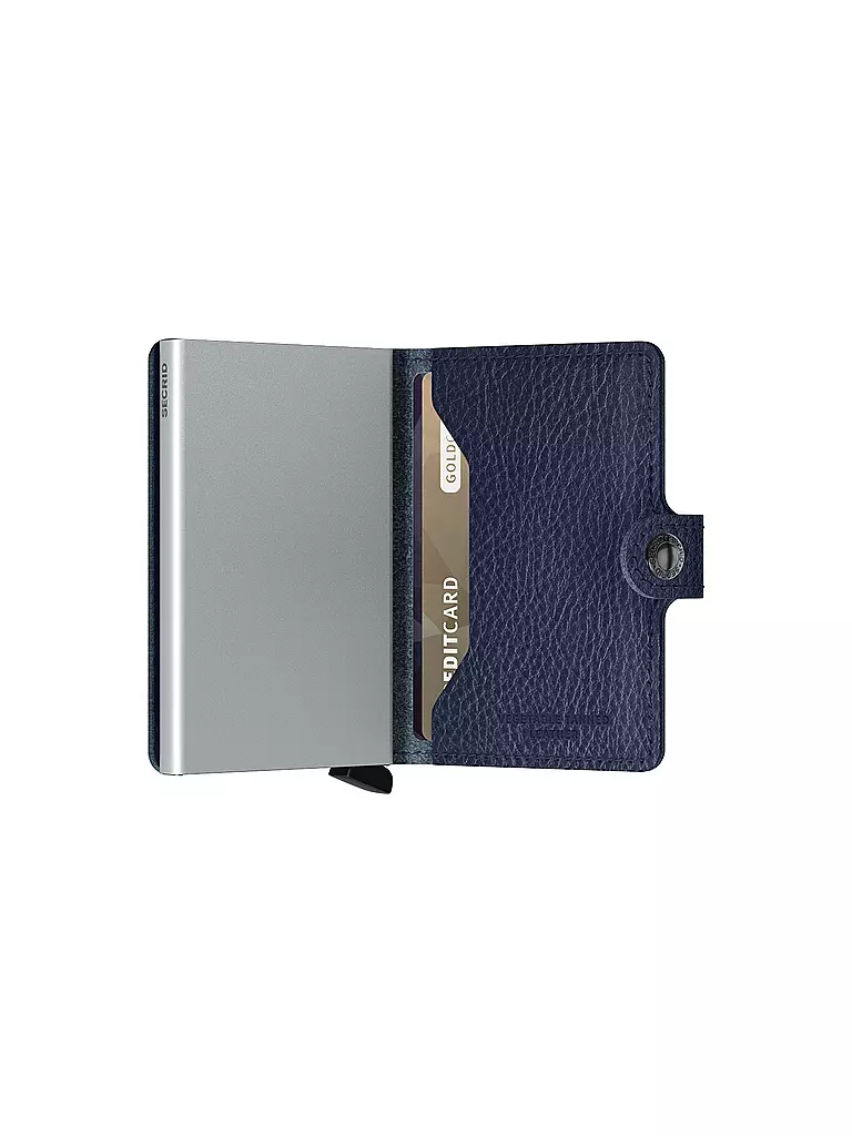 SECRID | Billetera - Miniwallet Vegetable Tanned Mini Navy/Silver | Azul