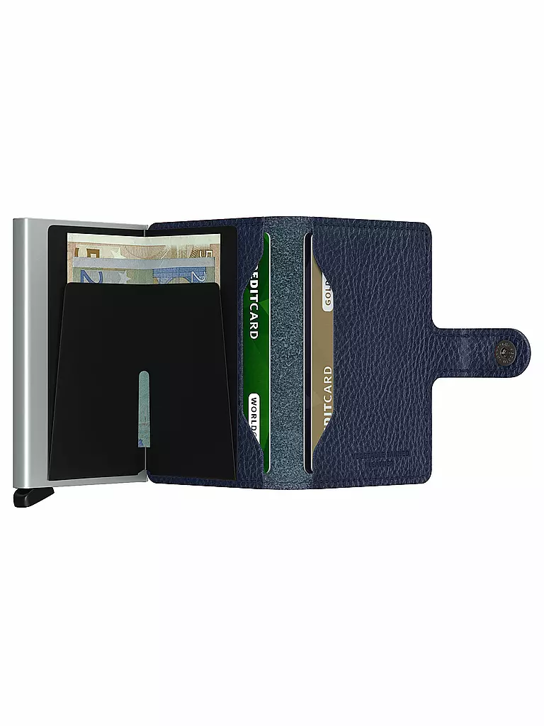 SECRID | Billetera - Miniwallet Vegetable Tanned Mini Navy/Silver | 