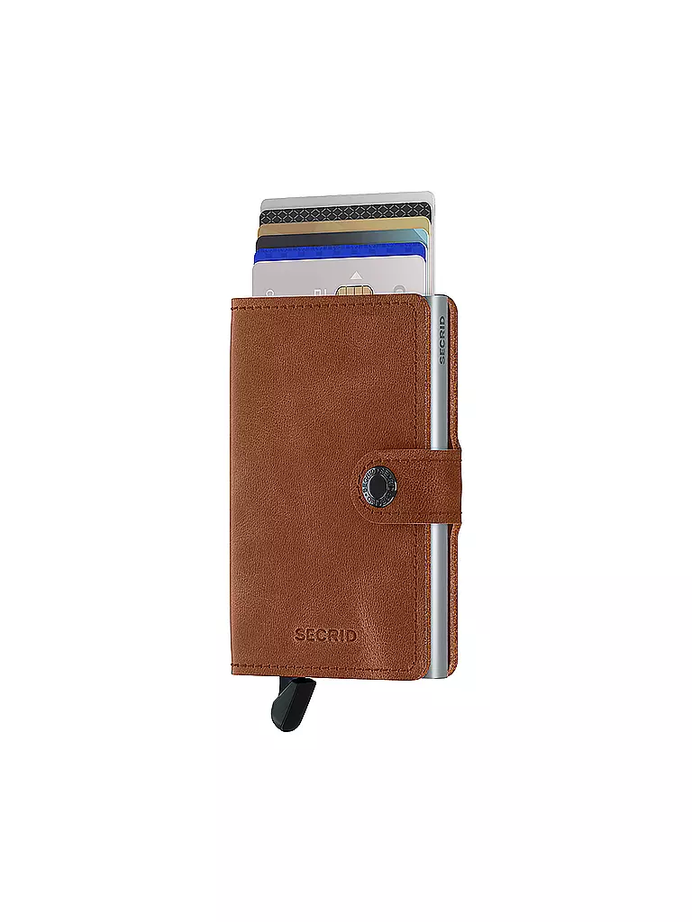SECRID | Billetera - Miniwallet Vintage Mini Cognac Silver | braun