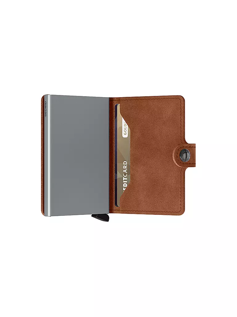 SECRID | Billetera - Miniwallet Vintage Mini Cognac Silver | braun