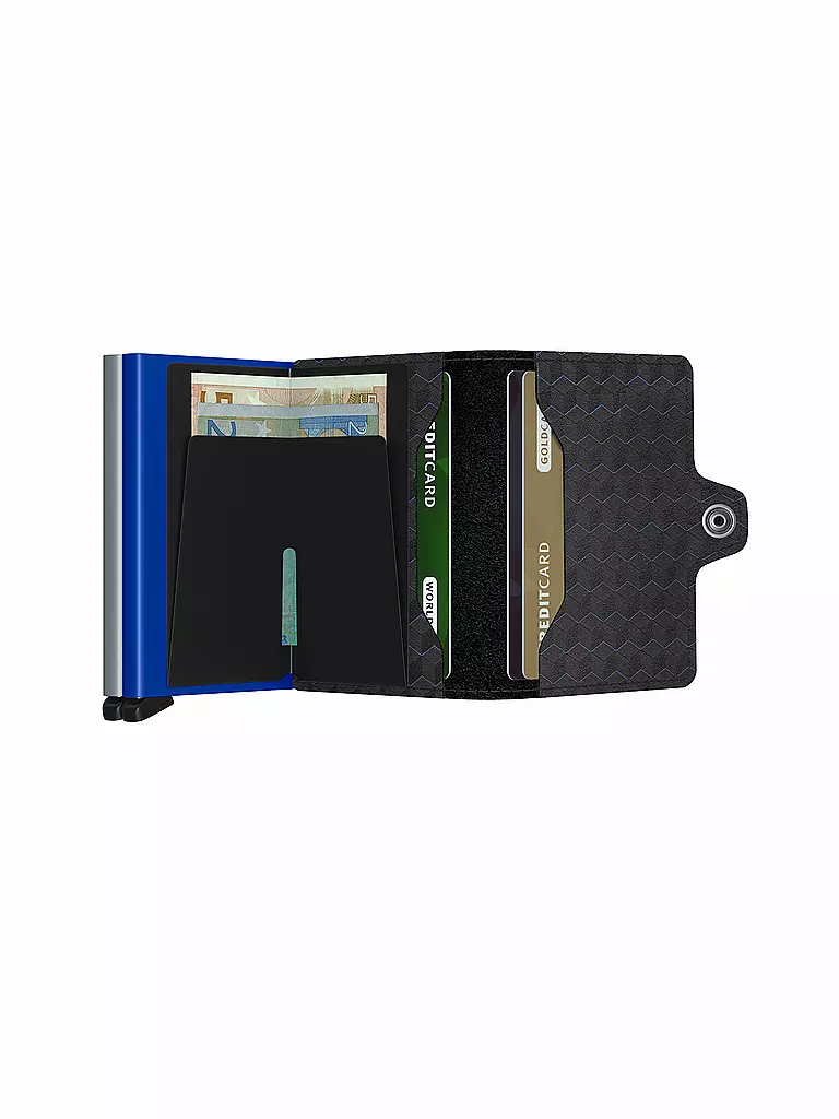 SECRID | Billetera - Twinwallet Optical Twin Titanium Blue | Azul oscuro
