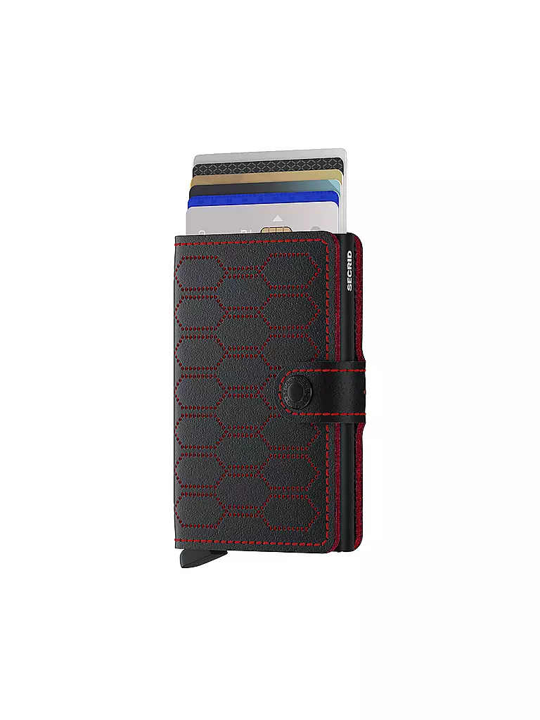 SECRID | Cartera - Miniwallet Fuel Perforated Black Red | 