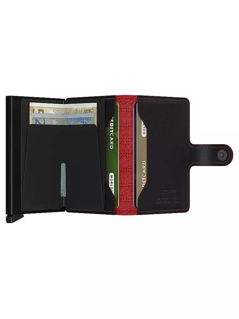 SECRID | Cartera - Miniwallet Fuel Perforated Black Red | 