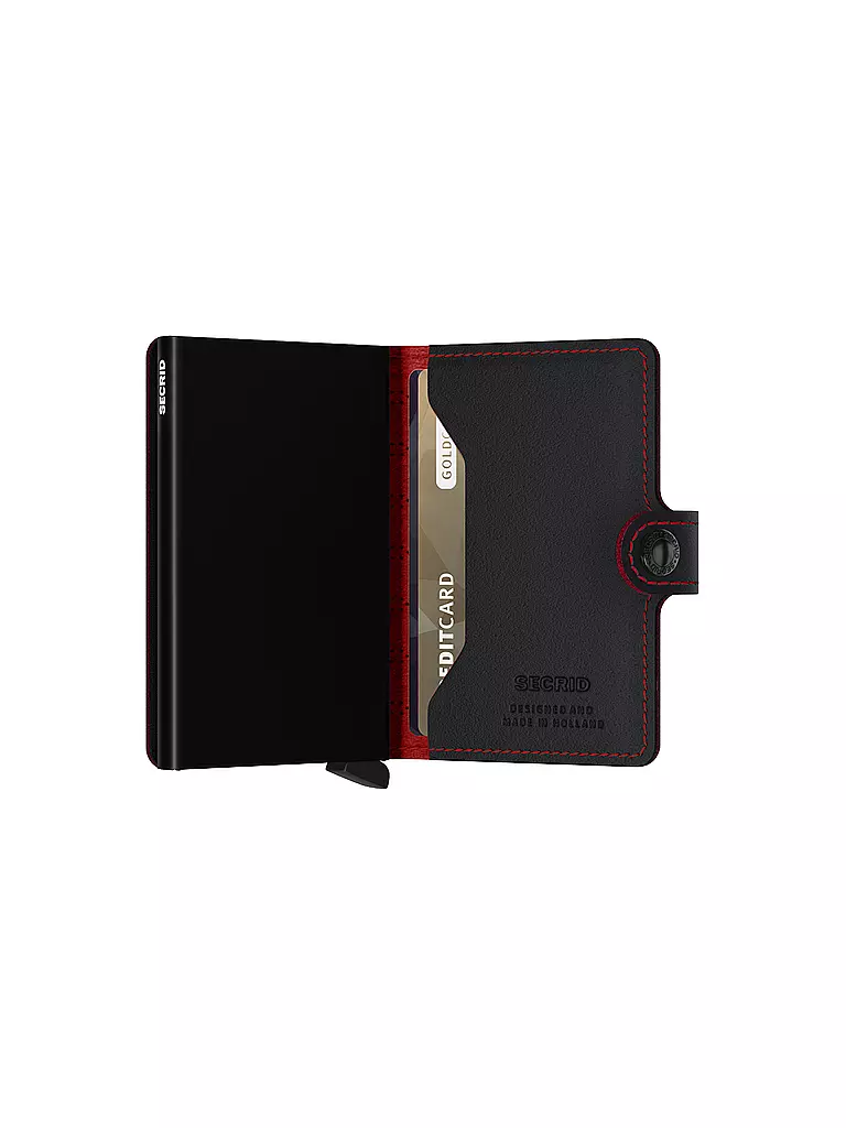 SECRID | Cartera - Miniwallet Fuel Perforated Black Red | 