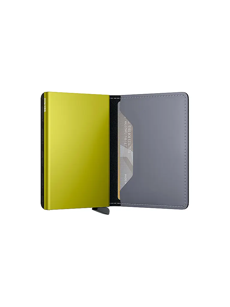 SECRID | Geldbörse - Slimwallet grey & lime | 