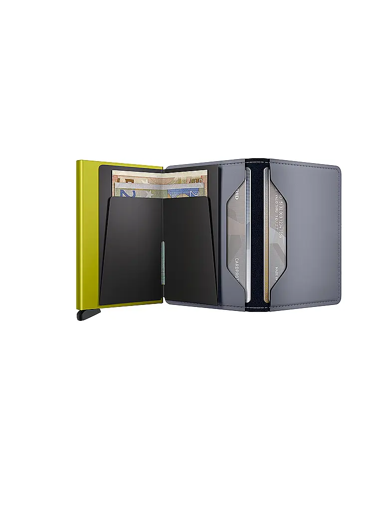 SECRID | Geldbörse - Slimwallet grey & lime | 
