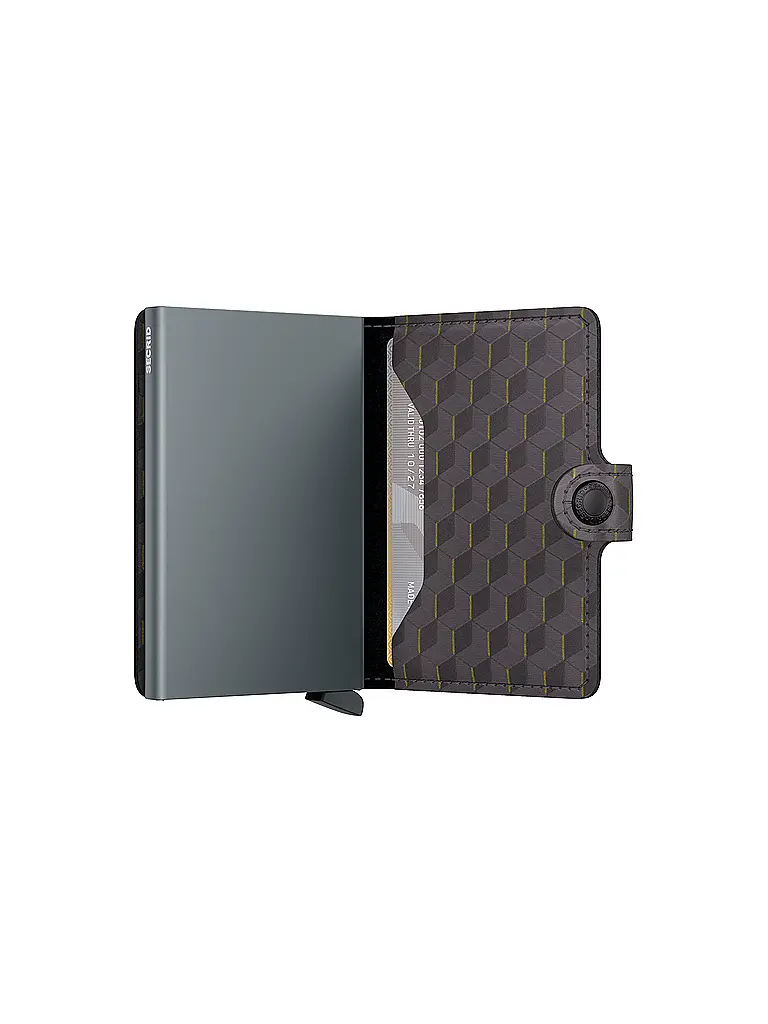 SECRID | Geldbörse Miniwallet Optical Mini Grey Yellow | Gris