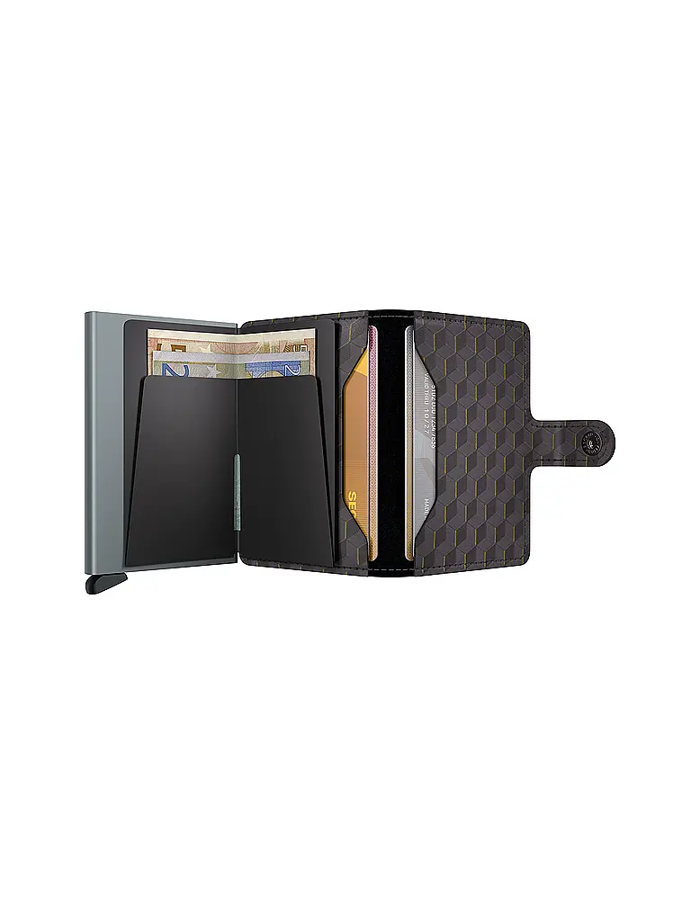 SECRID | Geldbörse Miniwallet Optical Mini Grey Yellow | Gris