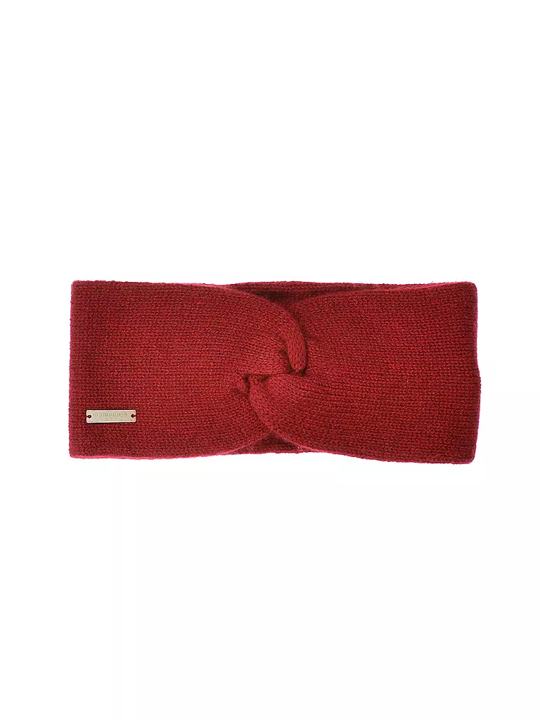 SEEBERGER | Diadema de cachemira | Rojo oscuro