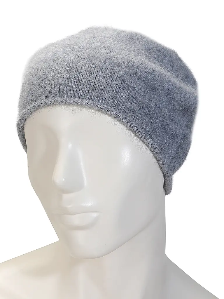 SEEBERGER | Gorro - Haube de cachemira | Gris claro