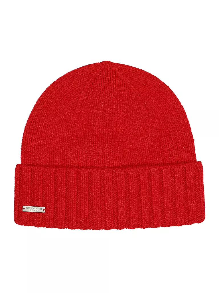 SEEBERGER | Gorro de cachemira - Gorro | Rojo