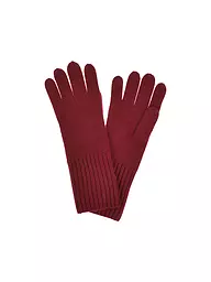 SEEBERGER | Kaschmir Handschuhe | Rojo oscuro