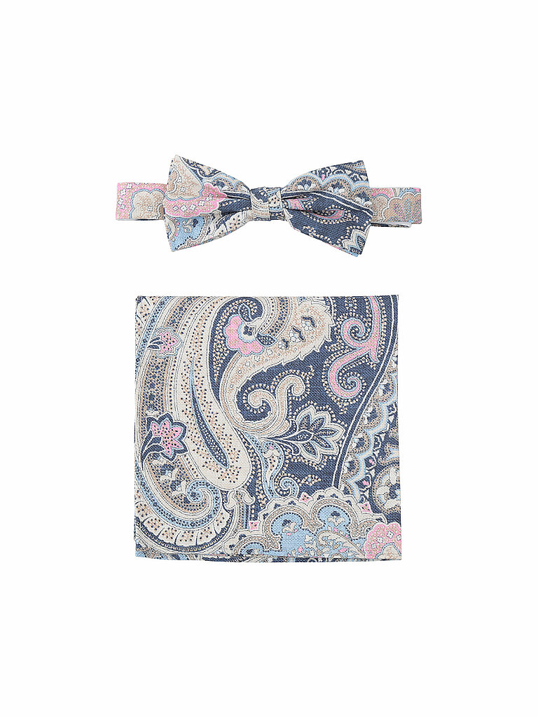 Seidenfalter Set de pajarita y pañuelo PRINCE BOWTIE azul oscuro