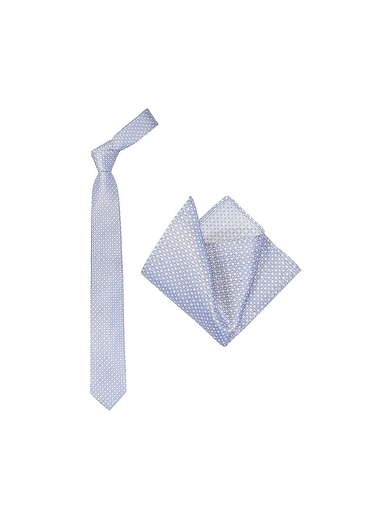 Seidenfalter Set de corbata con pañuelo de bolsillo azul claro