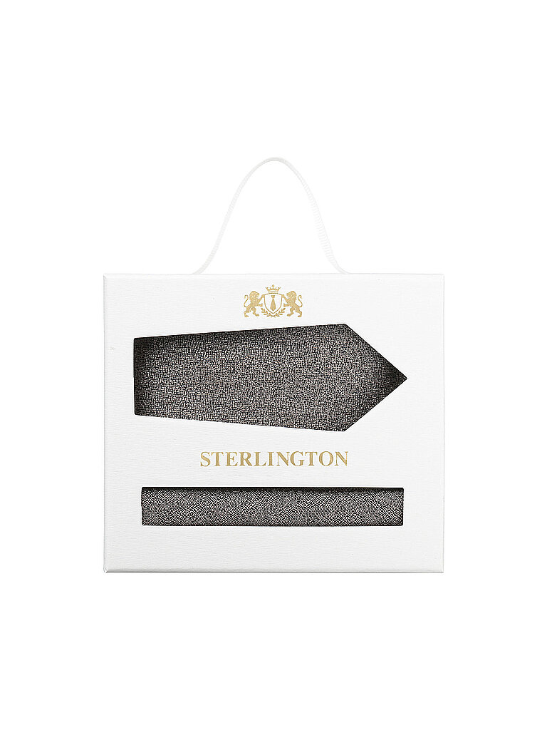 Seidenfalter Set de corbata con pañuelo de bolsillo beige